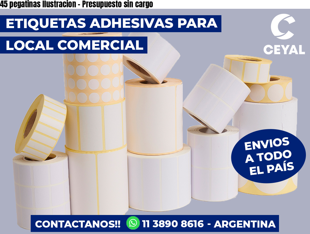 45 pegatinas Ilustracion – Presupuesto sin cargo