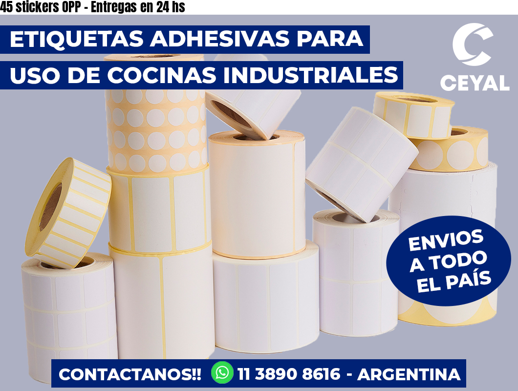 45 stickers OPP – Entregas en 24 hs