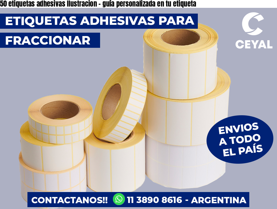 50 etiquetas adhesivas Ilustracion – guía personalizada en tu etiqueta