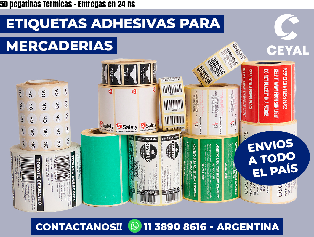 50 pegatinas Termicas - Entregas en 24 hs