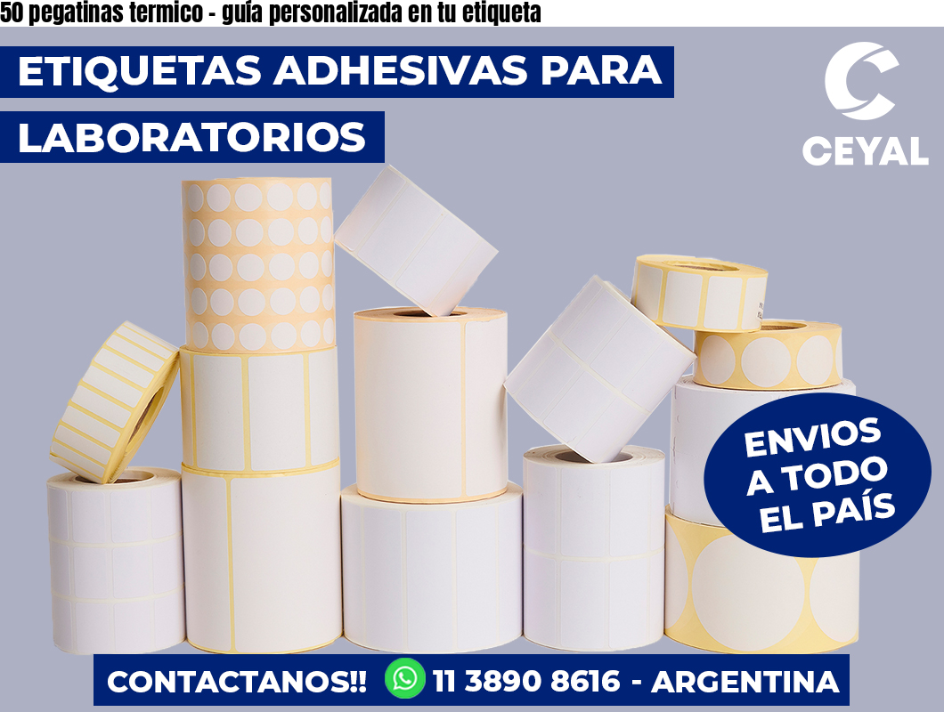 50 pegatinas termico – guía personalizada en tu etiqueta