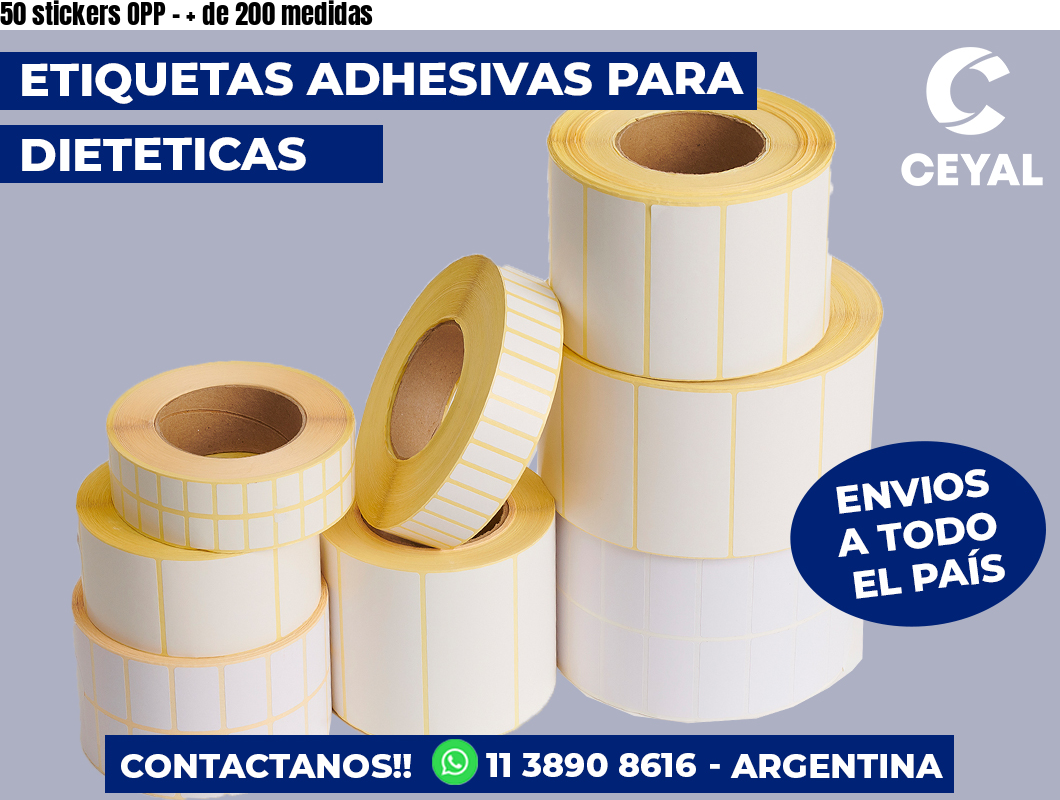 50 stickers OPP – + de 200 medidas