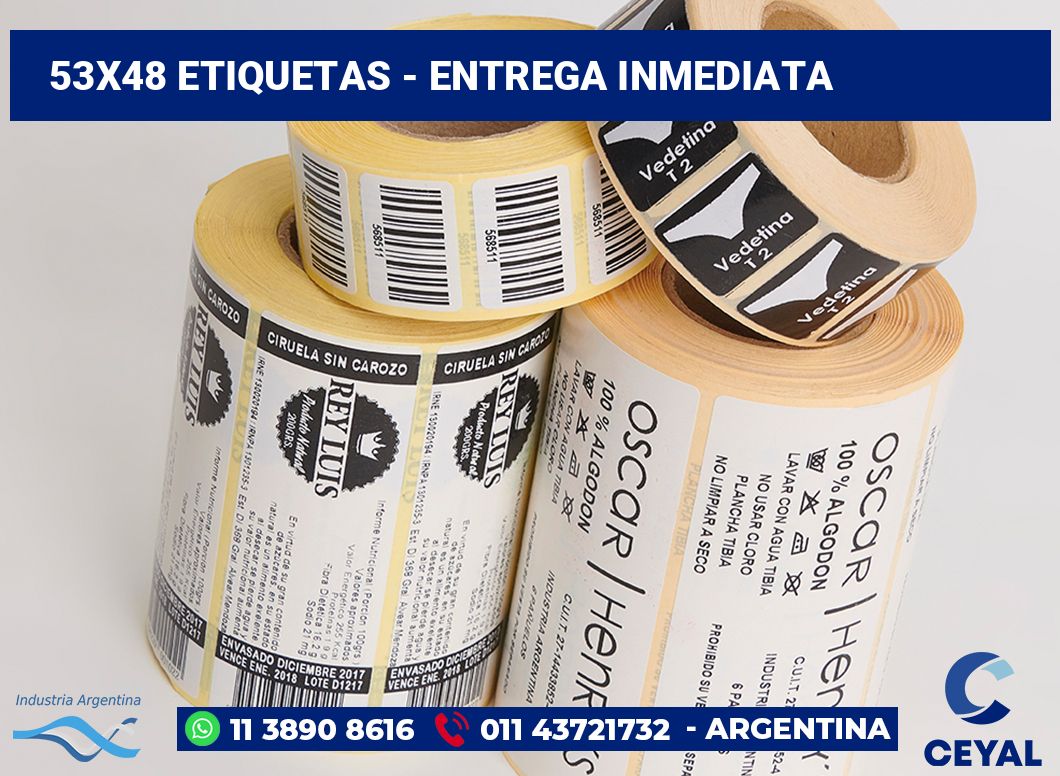53x48 Etiquetas