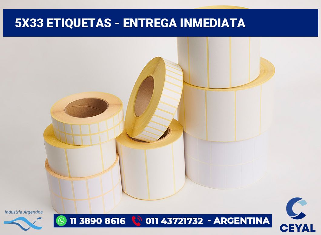 5x33 Etiquetas