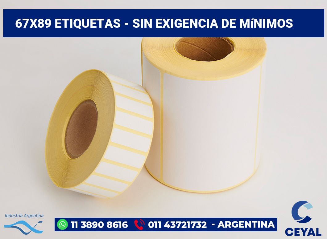 67x89 Etiquetas