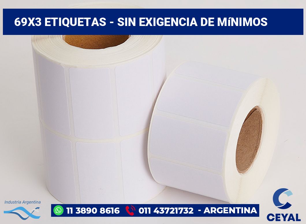 69x3 Etiquetas