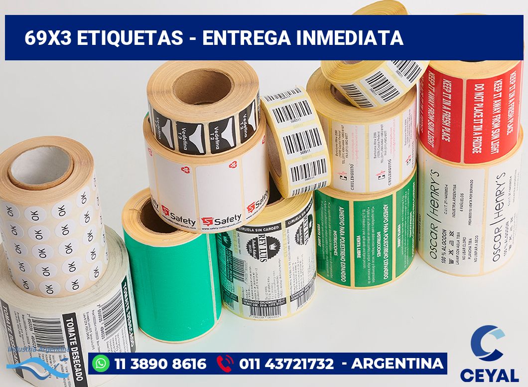 69×3 Etiquetas