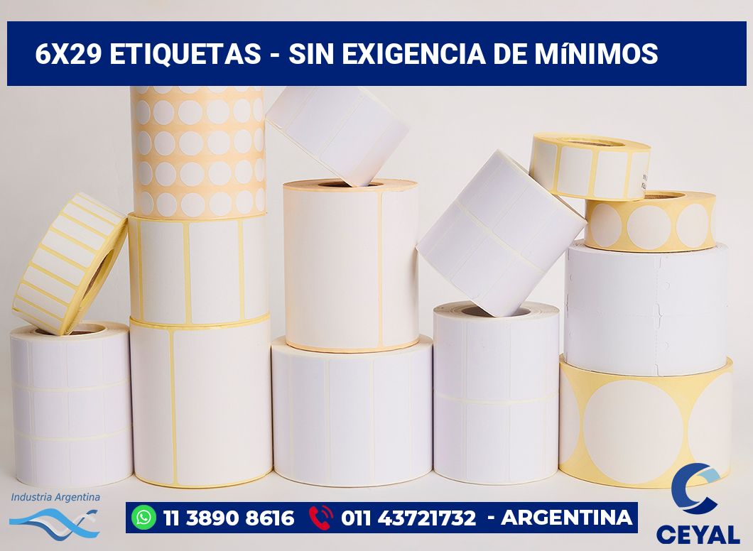 6×29 Etiquetas