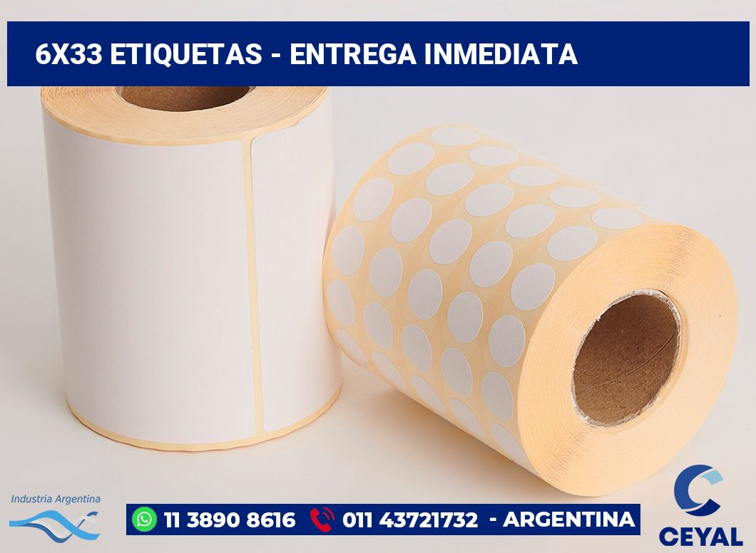 6×33 Etiquetas