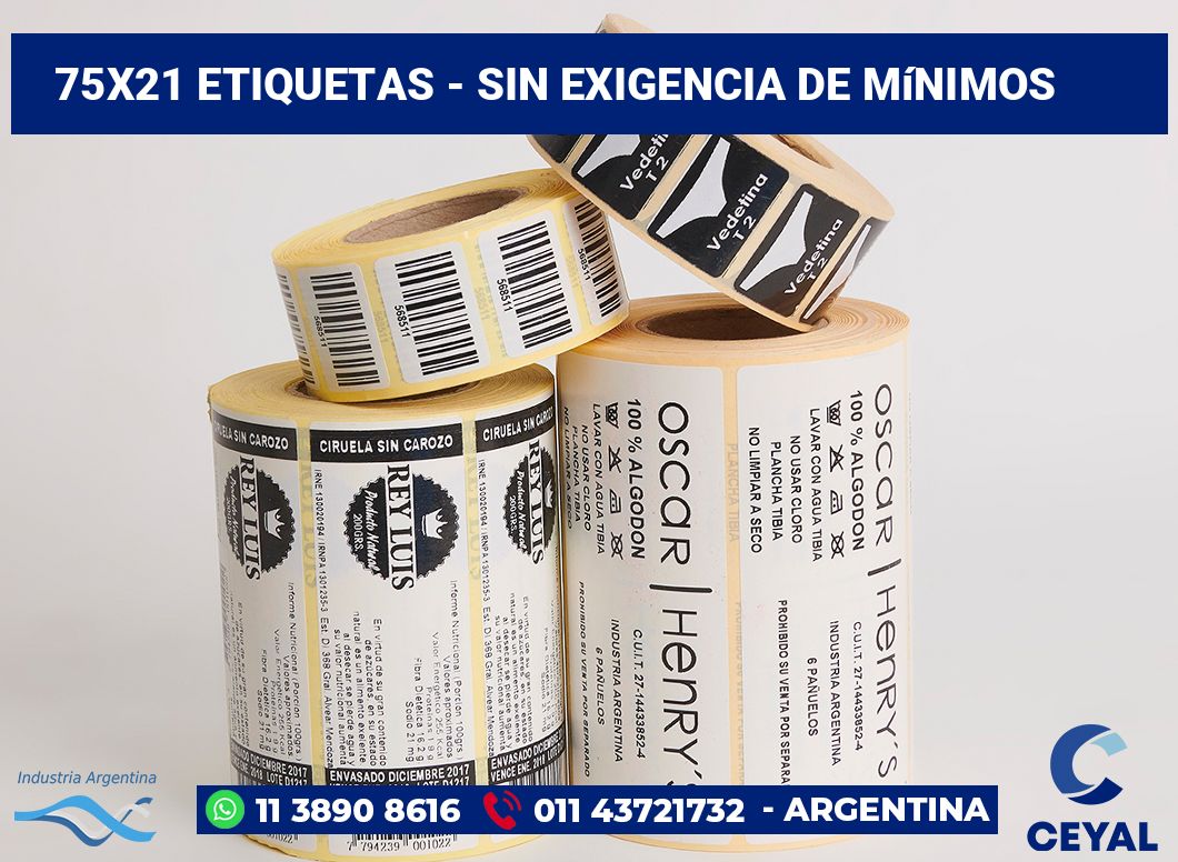 75×21 Etiquetas