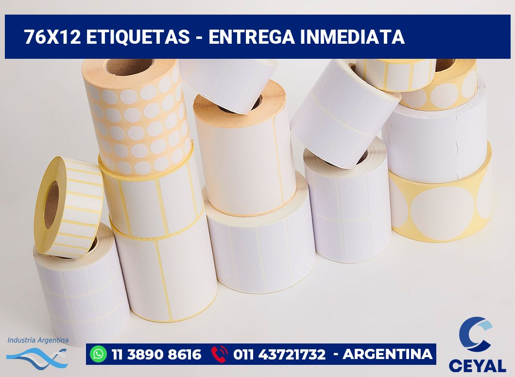 76×12 Etiquetas
