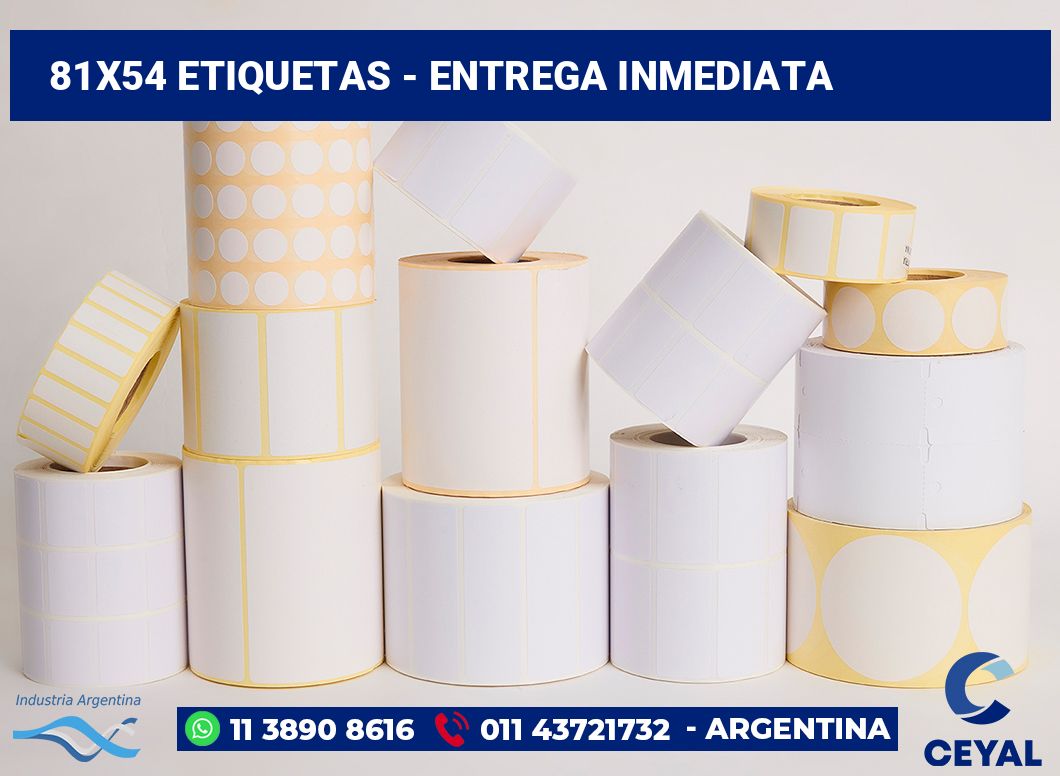 81x54 Etiquetas