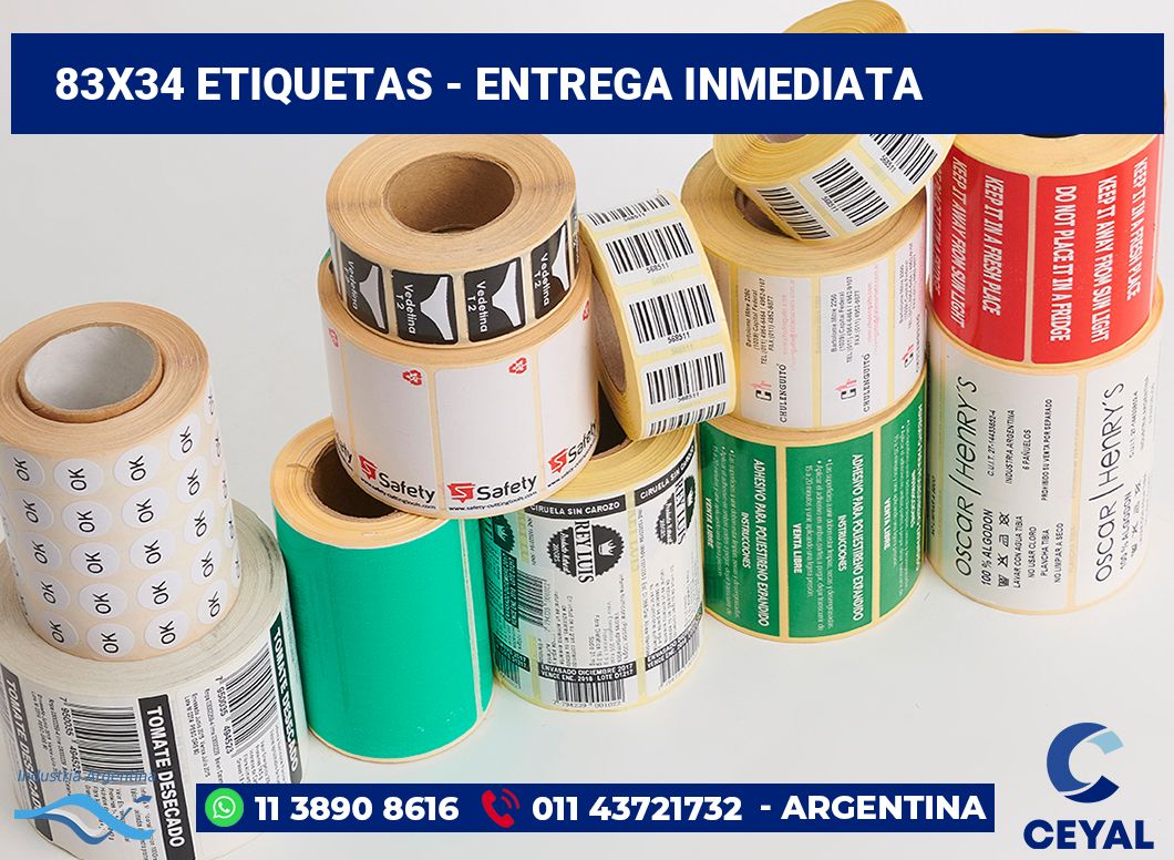 83×34 Etiquetas