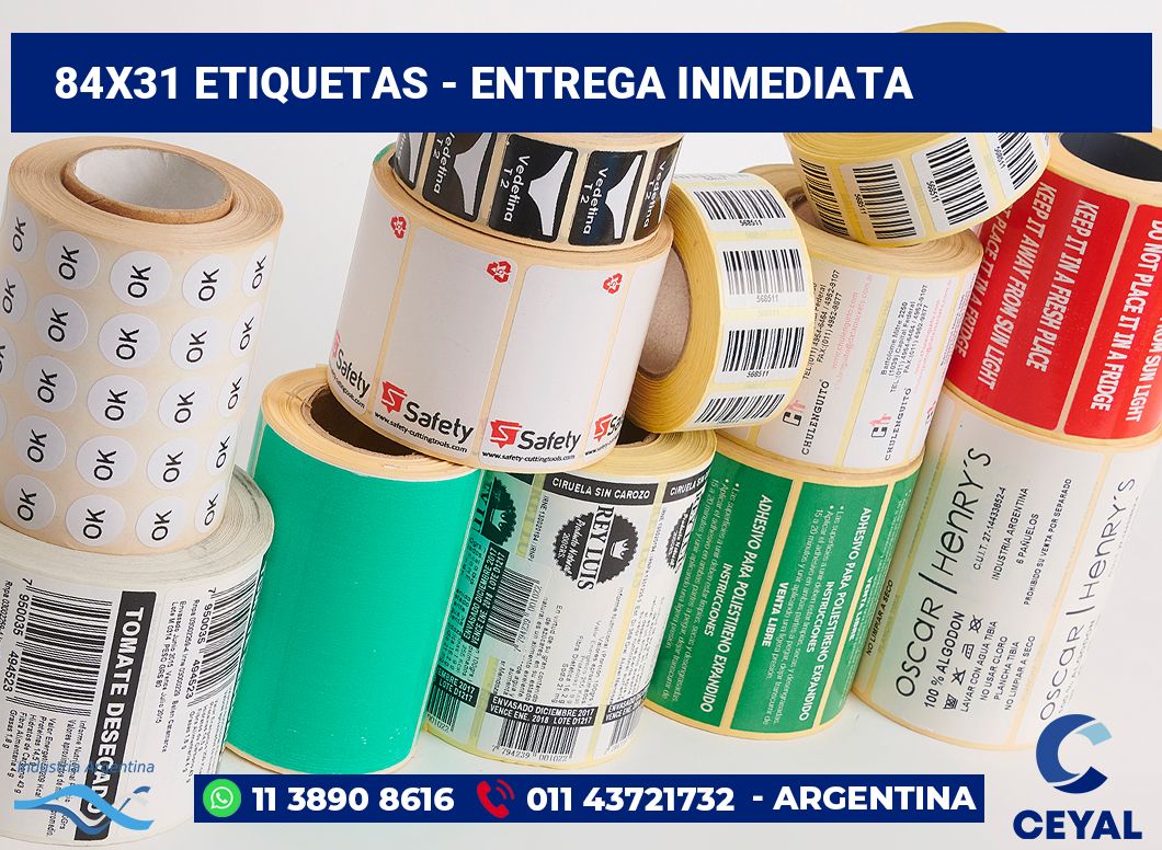 84x31 Etiquetas