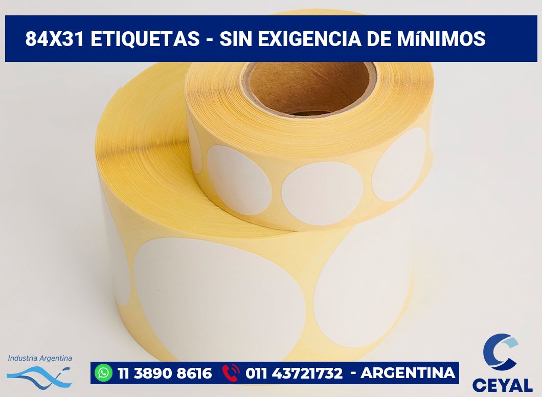 84×31 Etiquetas