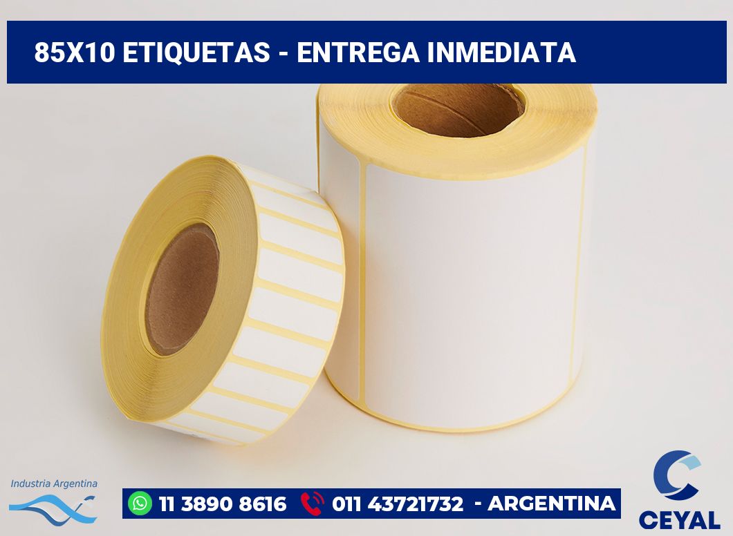 85×10 Etiquetas