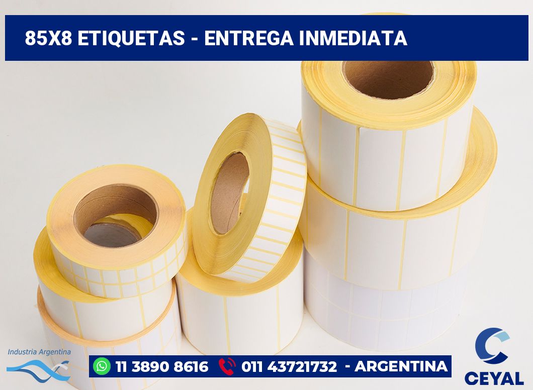 85x8 Etiquetas