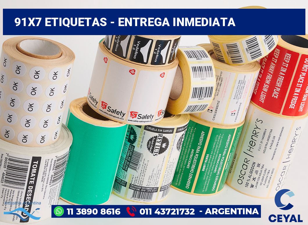 91×7 Etiquetas