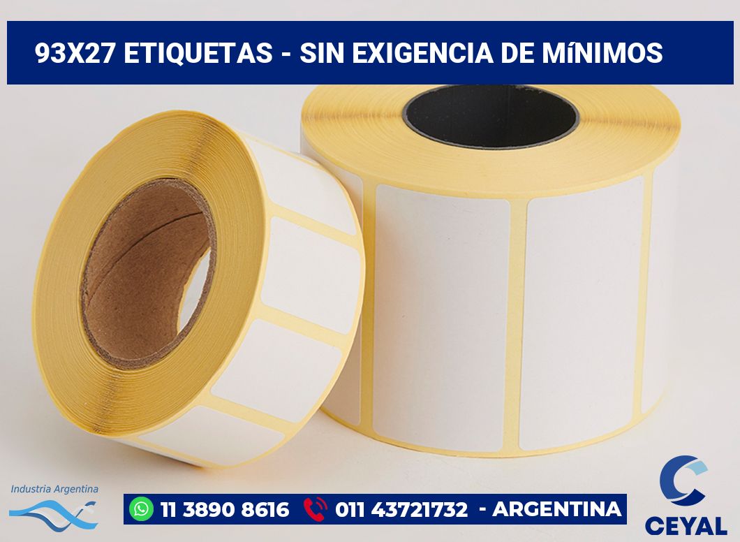 93×27 Etiquetas