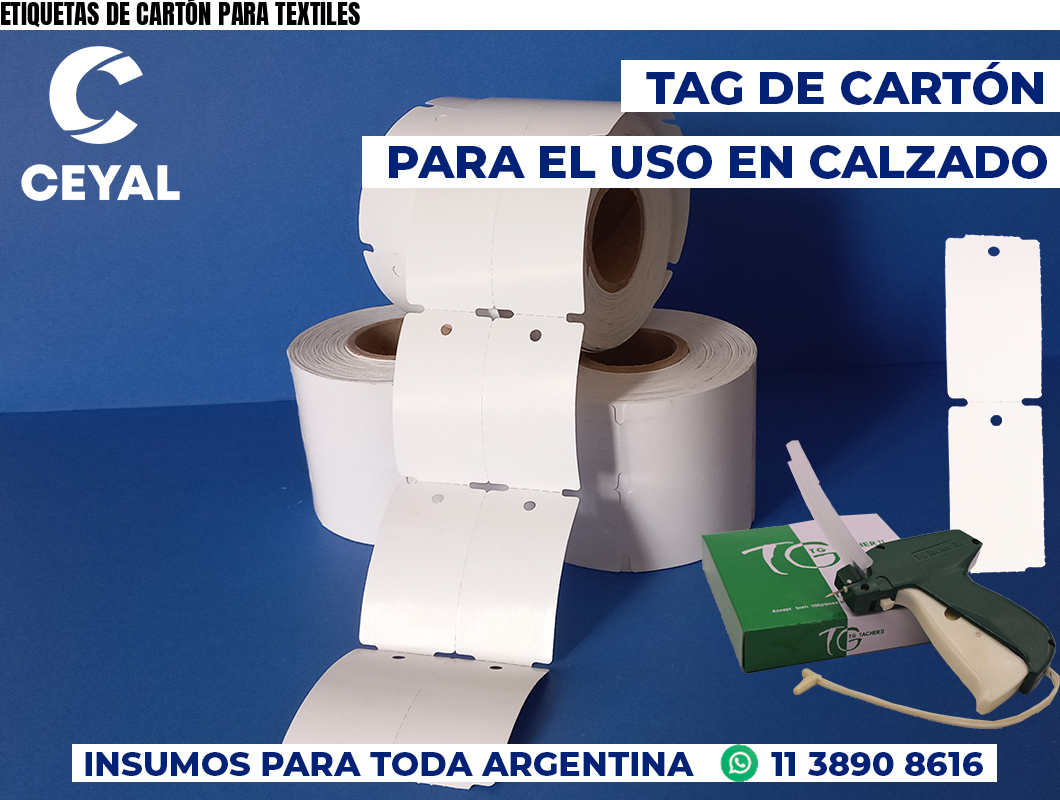 ETIQUETAS DE CARTÓN PARA TEXTILES
