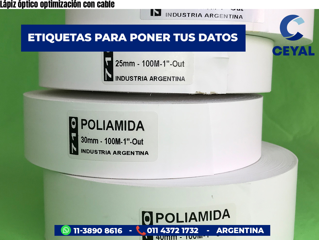 Lápiz óptico optimización con cable