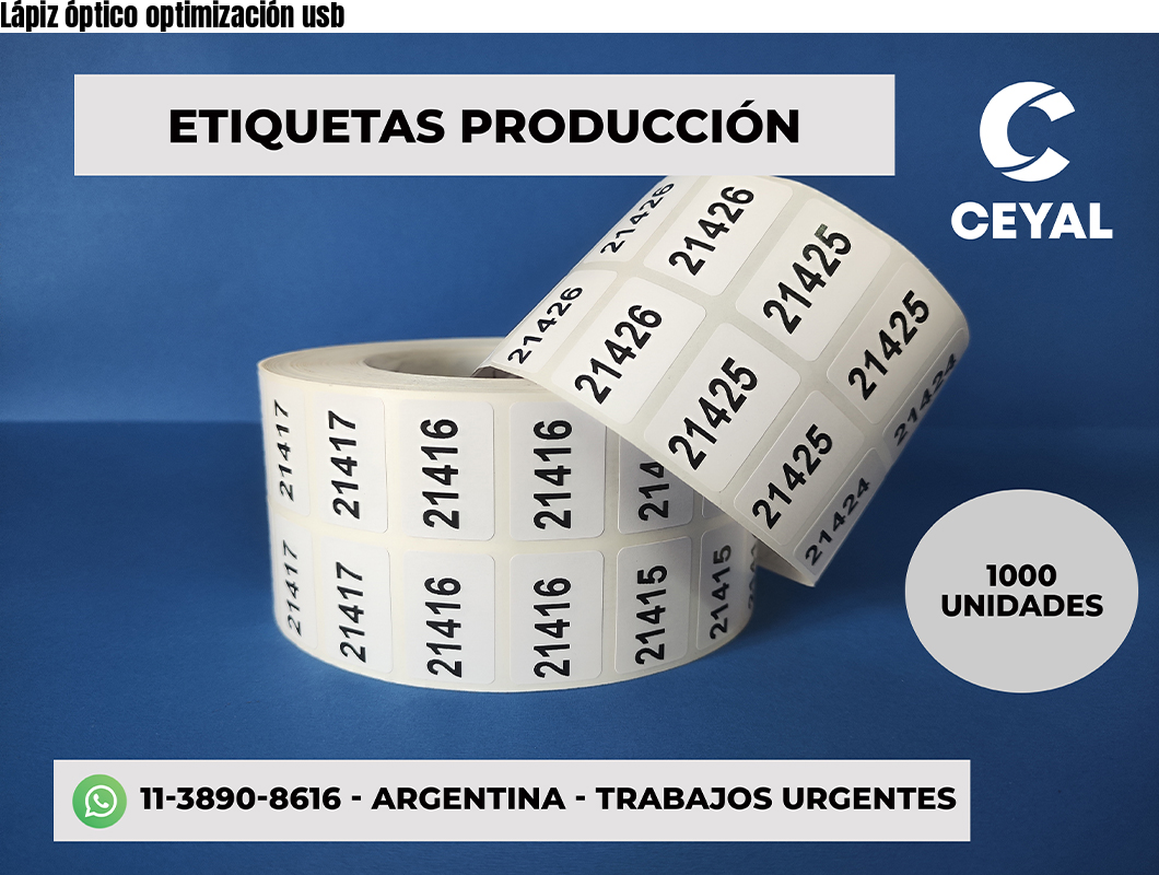 Lápiz óptico optimización usb
