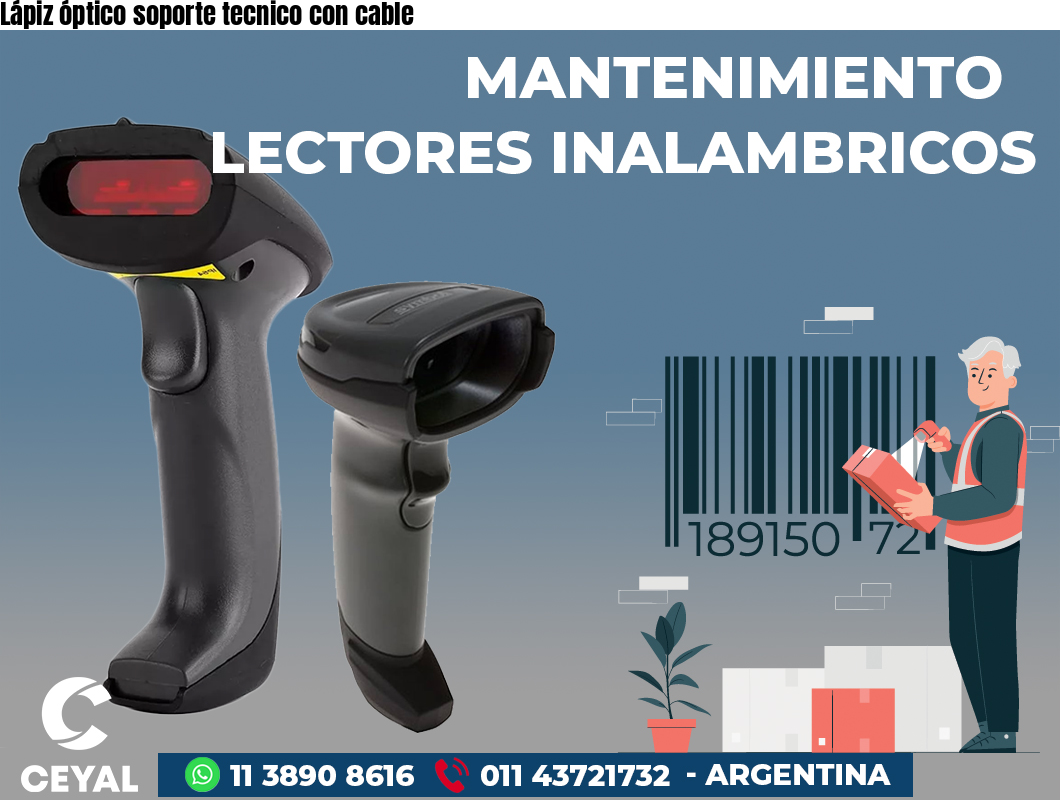 Lápiz óptico soporte tecnico con cable