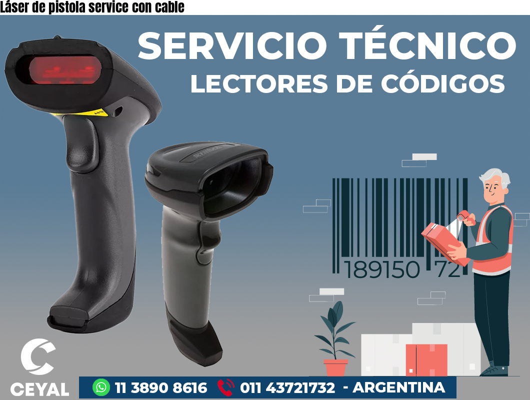 Láser de pistola service con cable