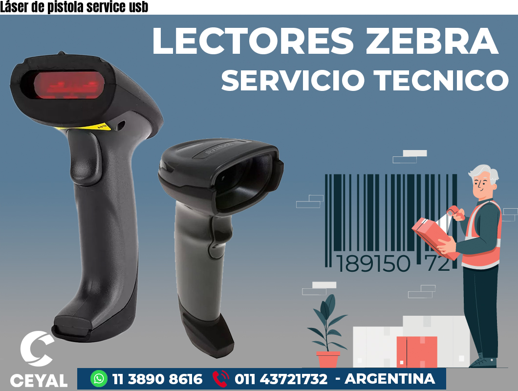 Láser de pistola service usb