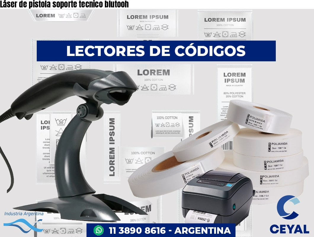 Láser de pistola soporte tecnico blutooh