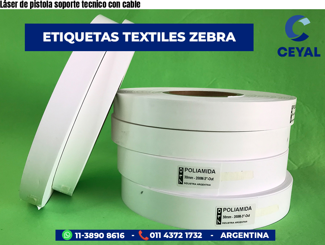 Láser de pistola soporte tecnico con cable