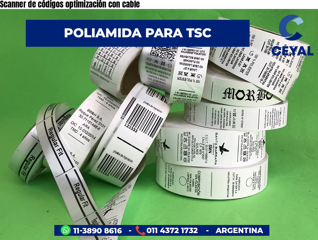 Scanner de códigos optimización con cable