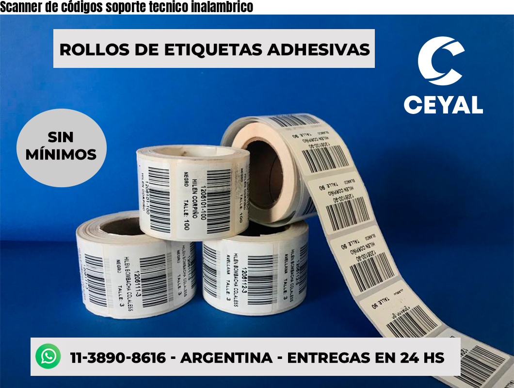 Scanner de códigos soporte tecnico inalambrico