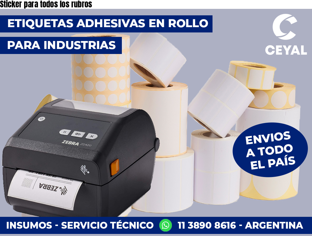 Sticker para todos los rubros
