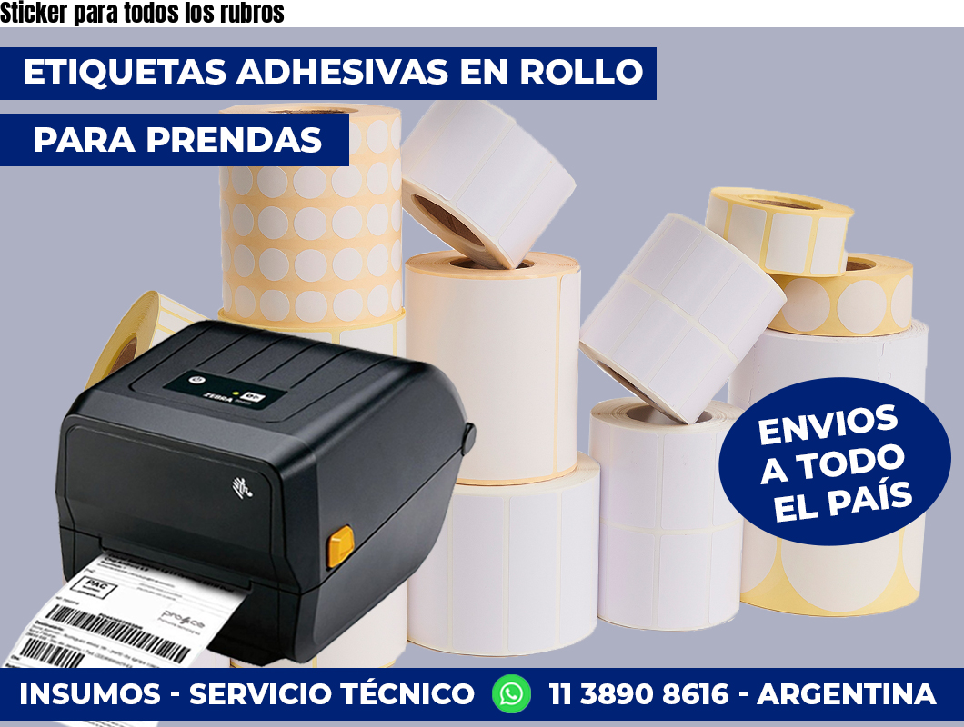Sticker para todos los rubros