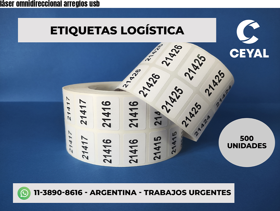 láser omnidireccional arreglos usb