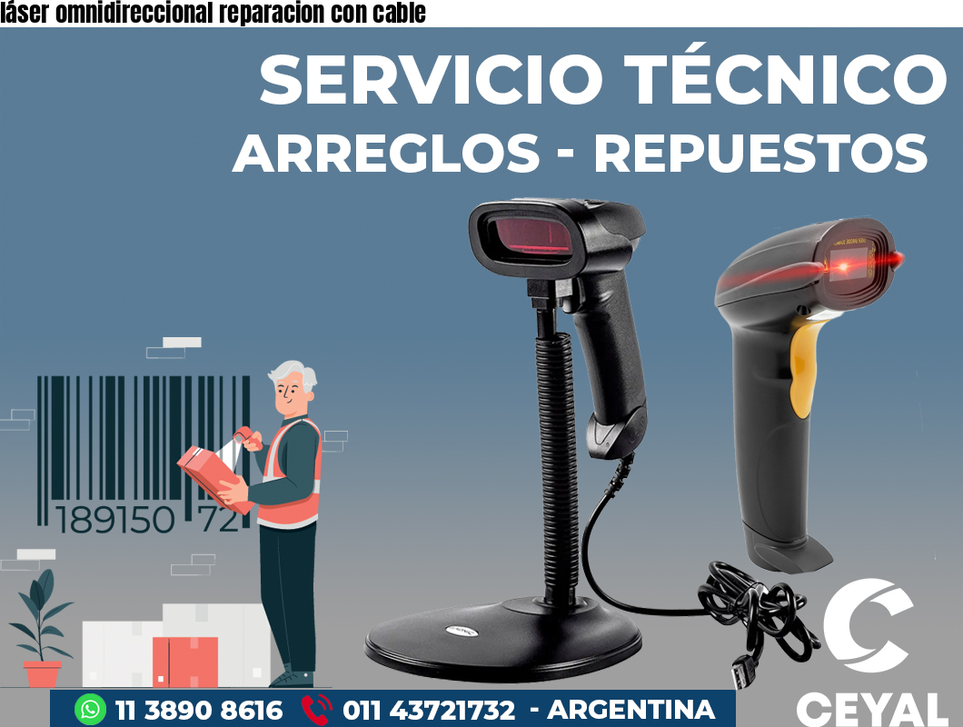 láser omnidireccional reparacion con cable