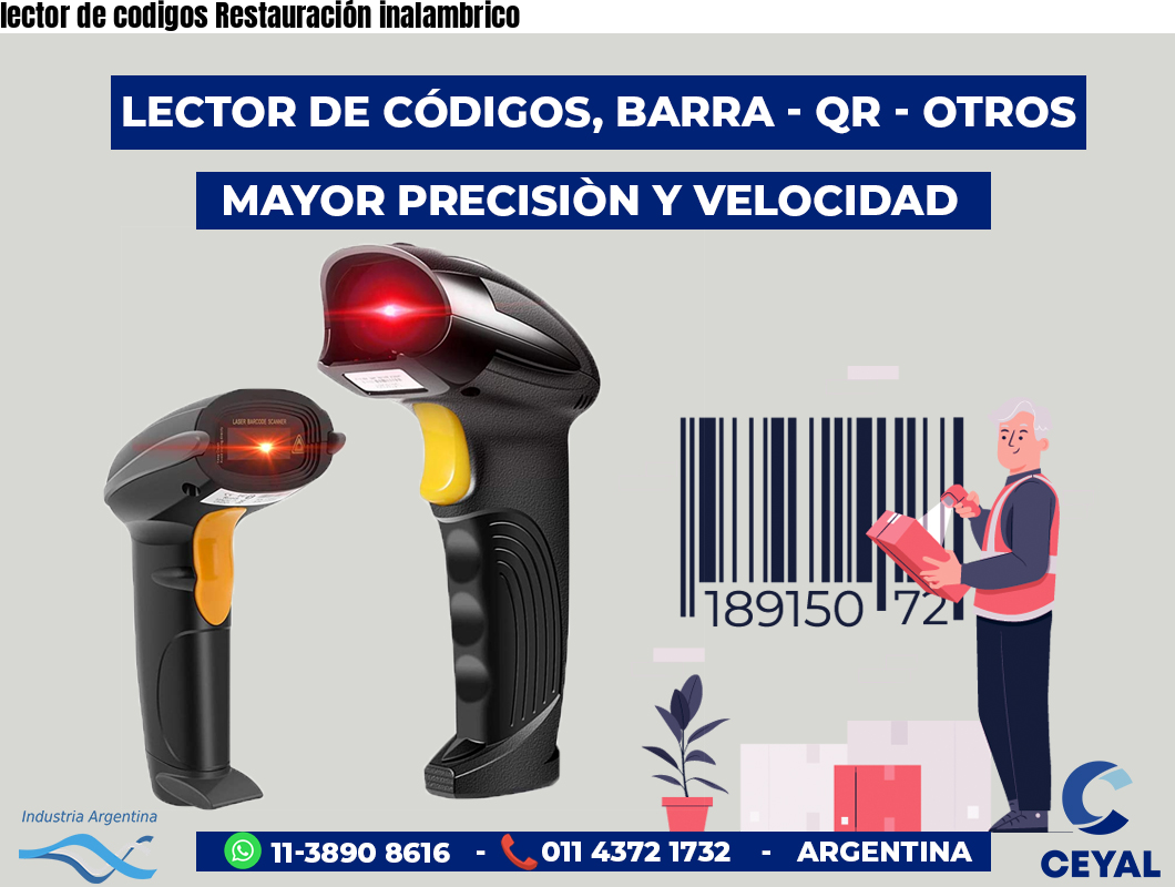 lector de codigos Restauración inalambrico