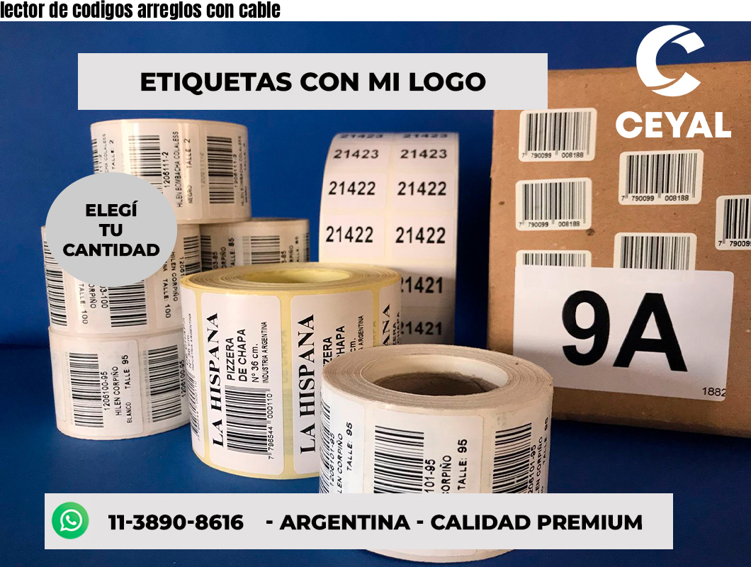 lector de codigos arreglos con cable