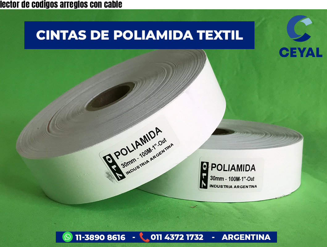 lector de codigos arreglos con cable