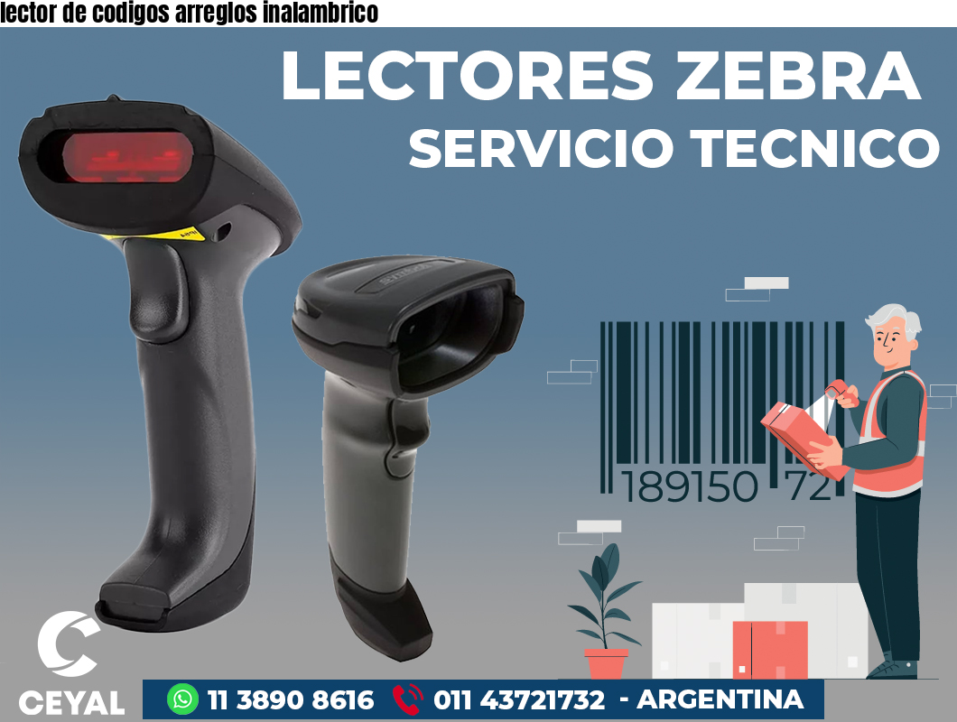 lector de codigos arreglos inalambrico