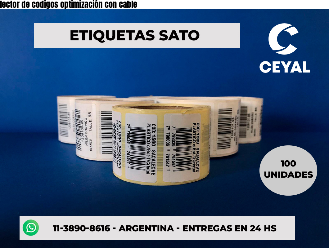 lector de codigos optimización con cable