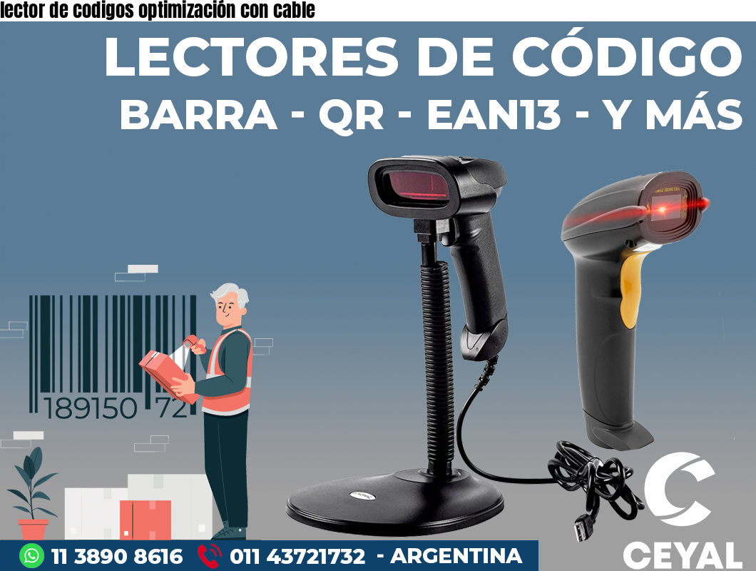 lector de codigos optimización con cable