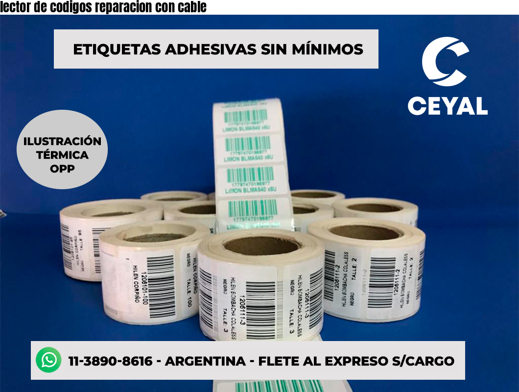 lector de codigos reparacion con cable