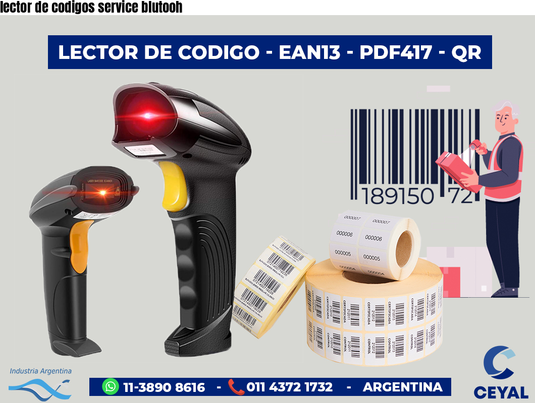 lector de codigos service blutooh