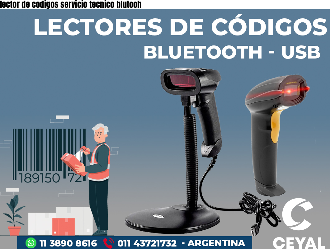 lector de codigos servicio tecnico blutooh