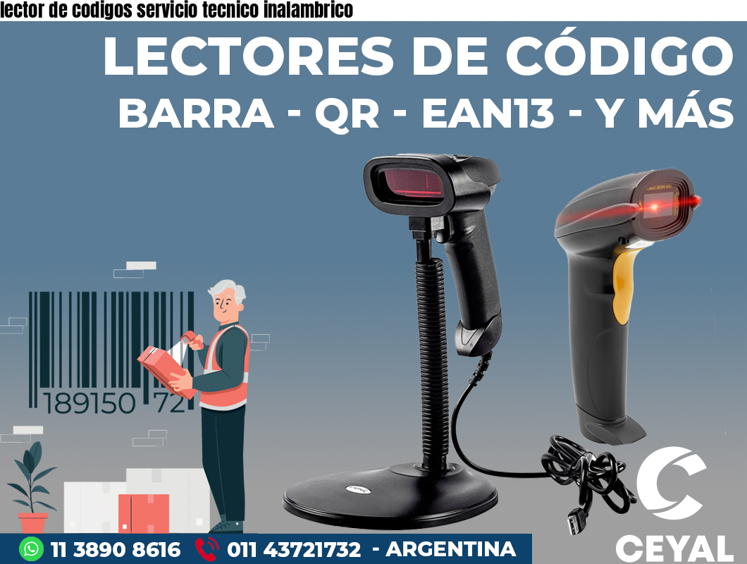 lector de codigos servicio tecnico inalambrico