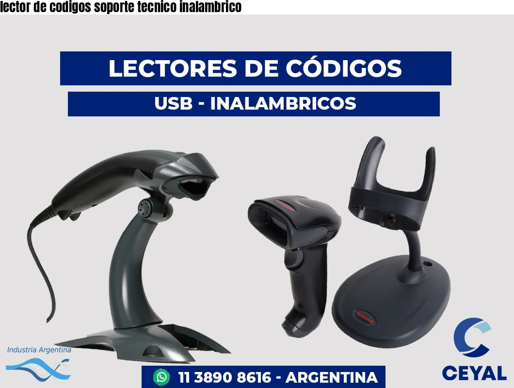 lector de codigos soporte tecnico inalambrico