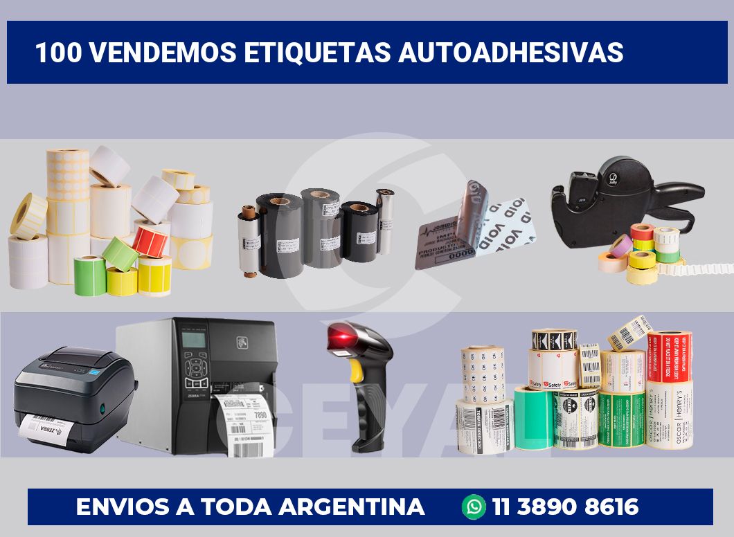 100 Vendemos etiquetas autoadhesivas