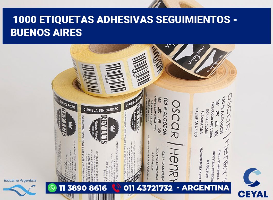 1000 Etiquetas adhesivas seguimientos - buenos aires